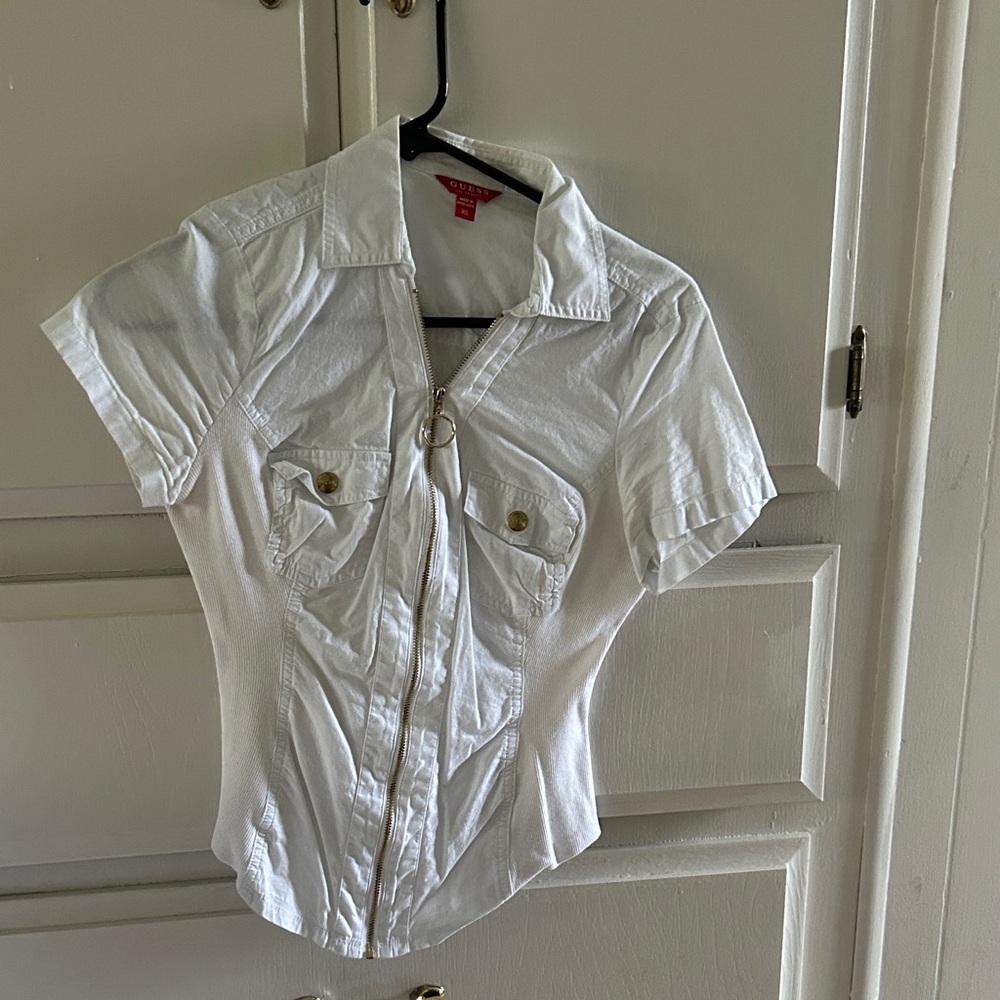 Guess White Short Sleeve Shirt